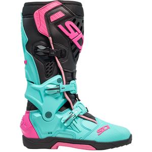 Stivali moto SiDi Crossair menta-nero-rosa