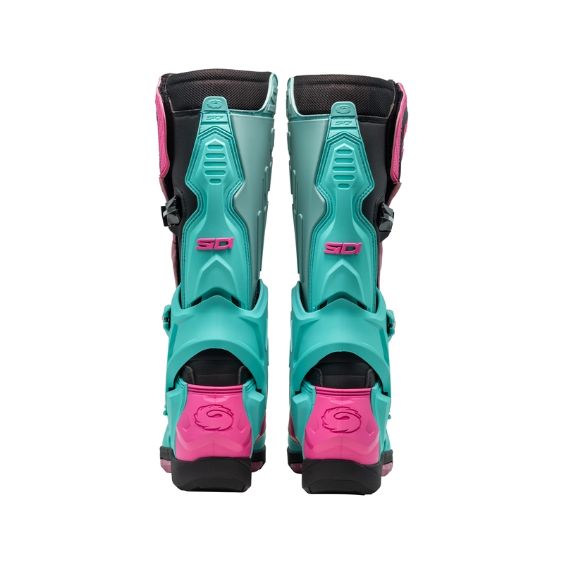 Stivali moto SiDi Crossair menta-nero-rosa