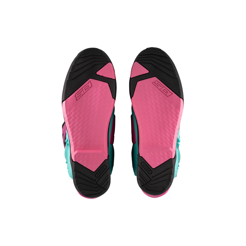 Stivali moto SiDi Crossair menta-nero-rosa