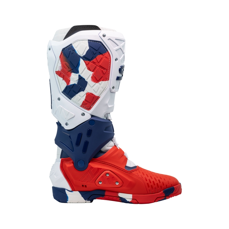 Stivali moto SiDi Crossair X bianco-blu-rosso