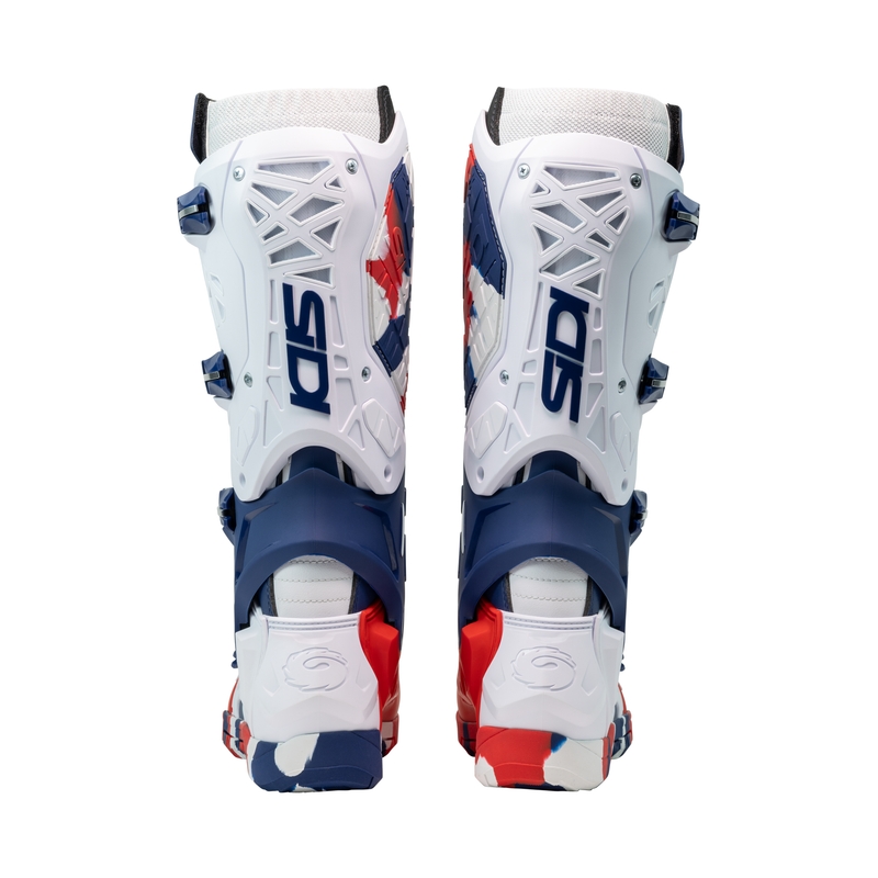 Stivali moto SiDi Crossair X bianco-blu-rosso