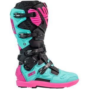 Stivali moto SiDi Crossfire 3 SRS nero-menta-rosa