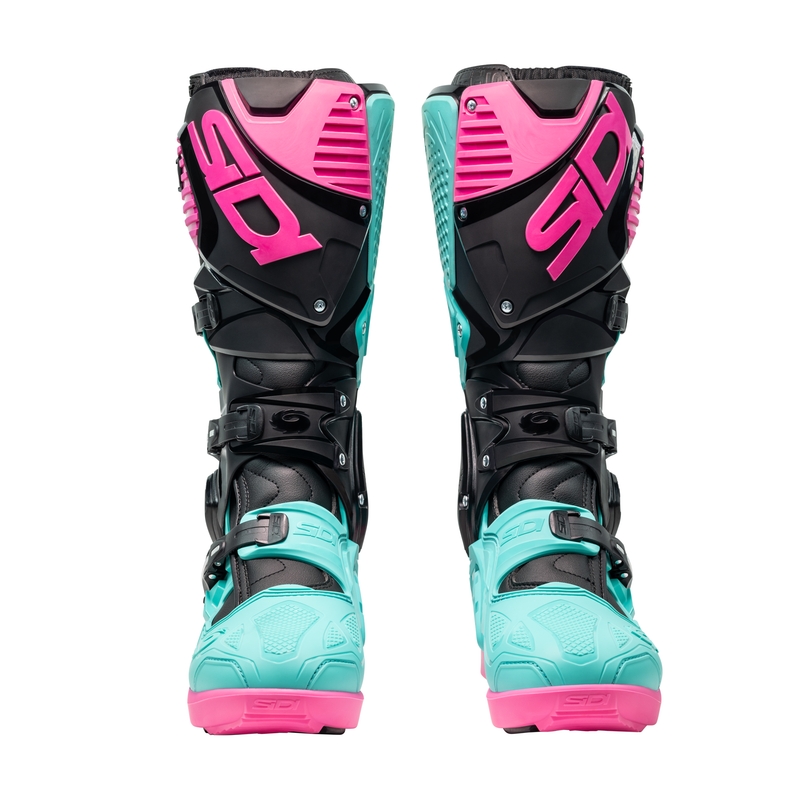 Stivali moto SiDi Crossfire 3 SRS nero-menta-rosa