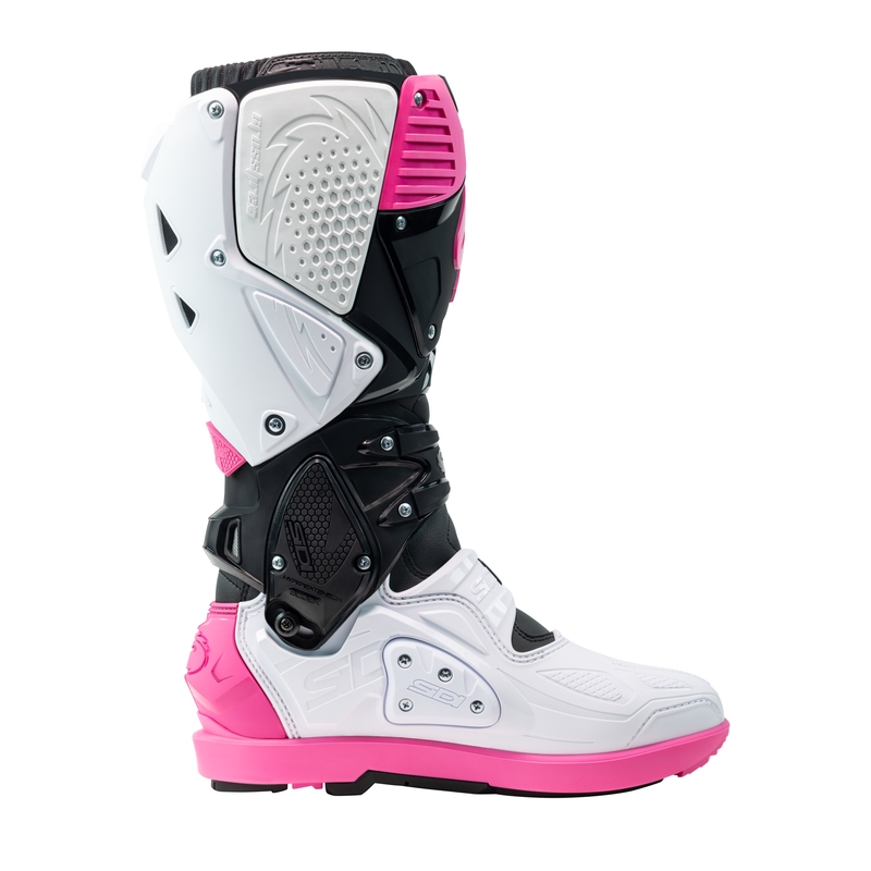 Stivali moto SiDi Crossfire 3 SRS nero-bianco-rosa
