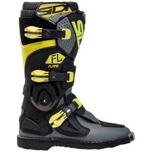 Scarpe motocross per bambini SiDi Flame nero-giallo