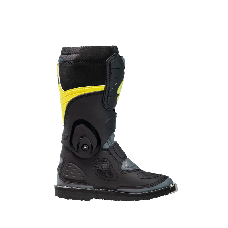 Scarpe motocross per bambini SiDi Flame nero-giallo