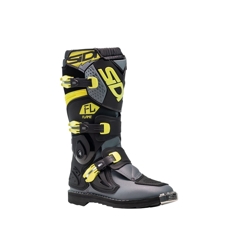 Scarpe motocross per bambini SiDi Flame nero-giallo