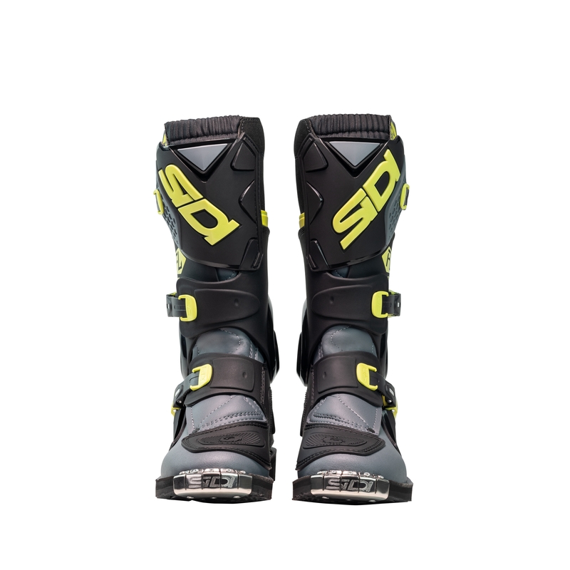 Scarpe motocross per bambini SiDi Flame nero-giallo