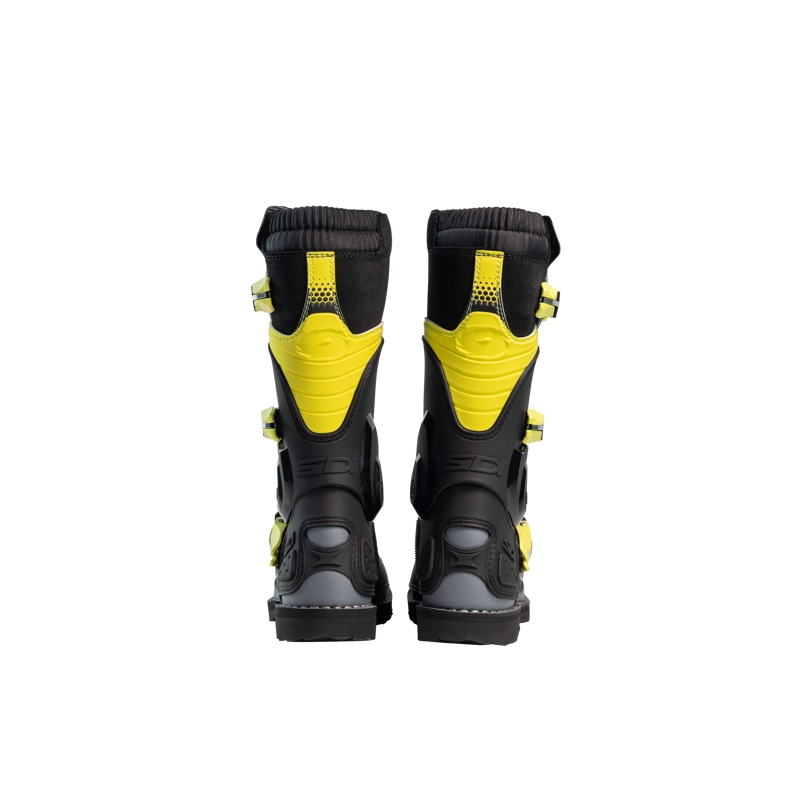 Scarpe motocross per bambini SiDi Flame nero-giallo