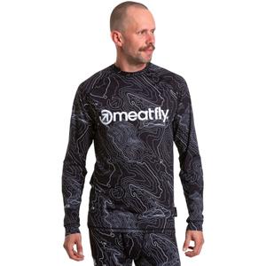 T-shirt termica da uomo Meatfly Avery nero-bianco