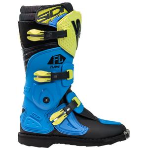 Stivali motocross per bambini SiDi Flame blu-giallo-nero
