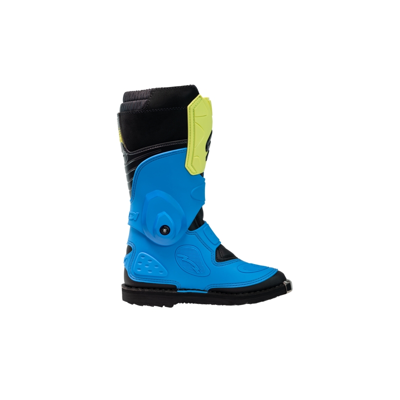 Stivali motocross per bambini SiDi Flame blu-giallo-nero