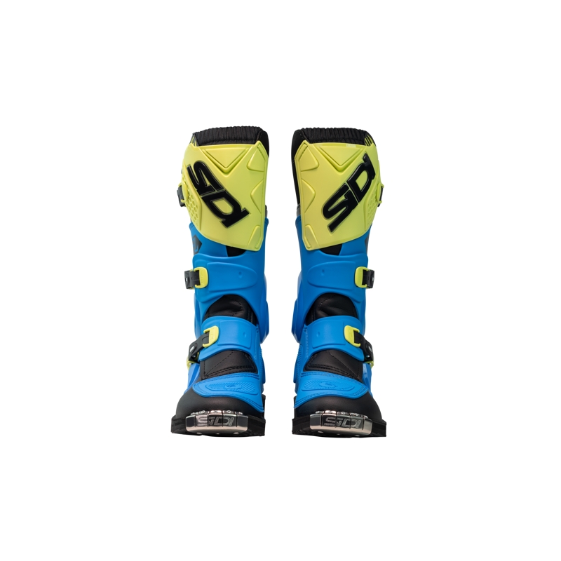 Stivali motocross per bambini SiDi Flame blu-giallo-nero