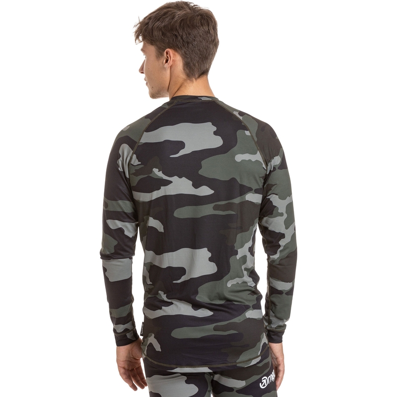 T-shirt termica da uomo Meatfly Avery camo
