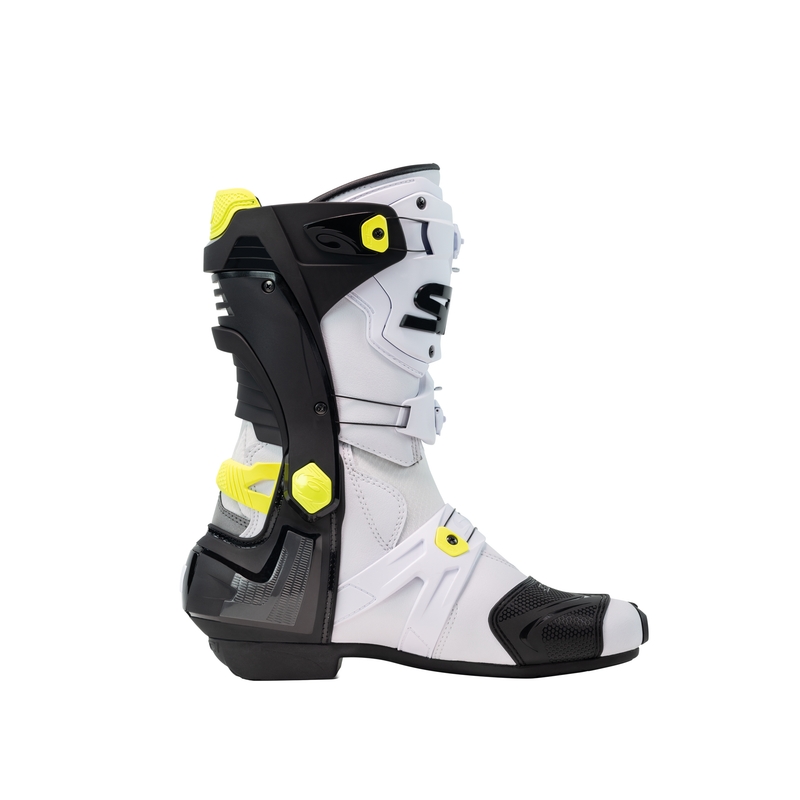 Stivali moto SiDi Rex bianco-nero-giallo