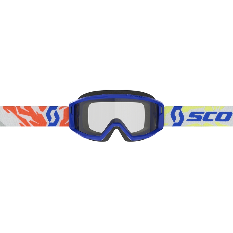 Occhiali motocross per bambini SCOTT Primal Youth blu con plexiglass trasparente