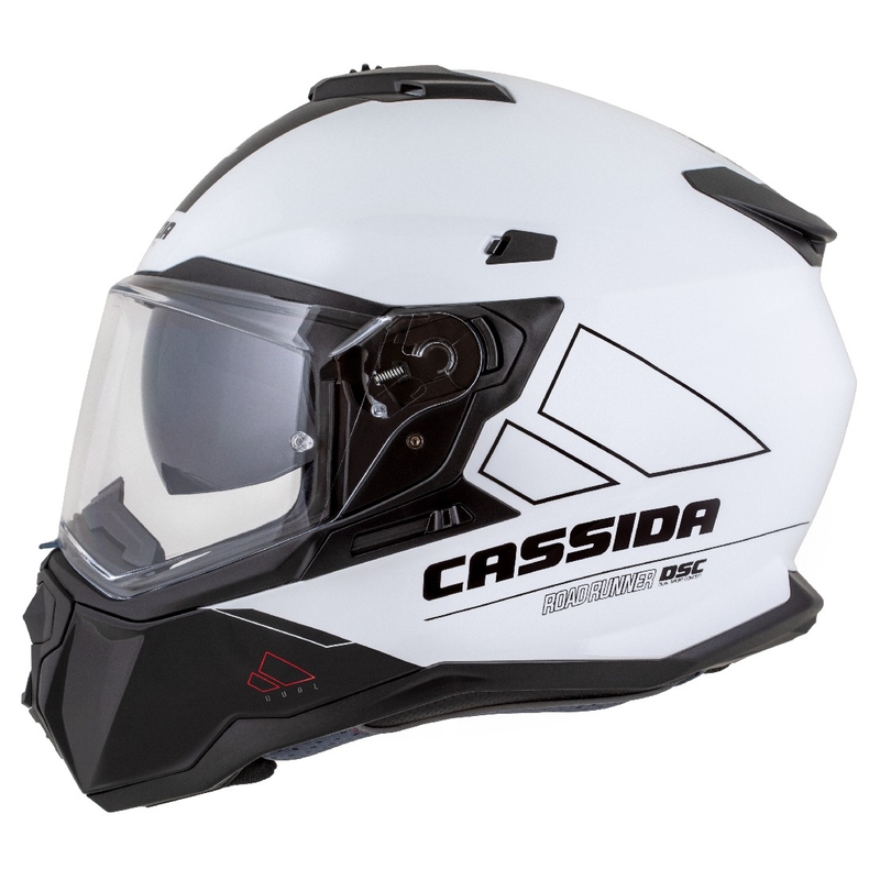 Casco enduro Cassida Road Runner Dual bianco-nero