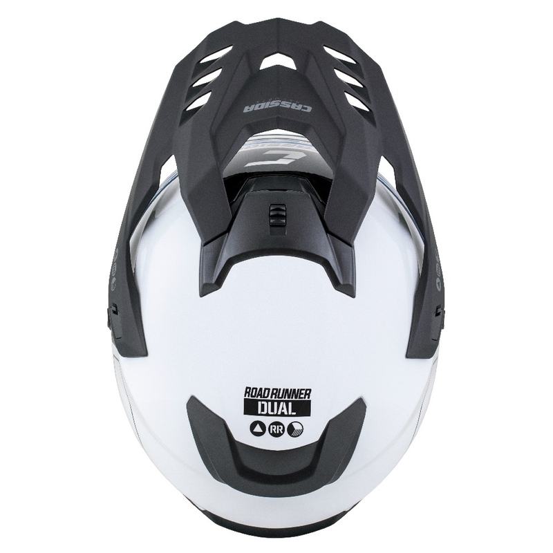 Casco enduro Cassida Road Runner Dual bianco-nero
