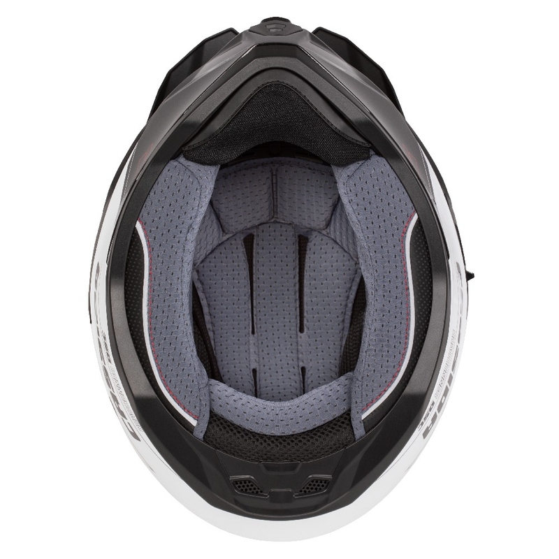 Casco enduro Cassida Road Runner Dual bianco-nero
