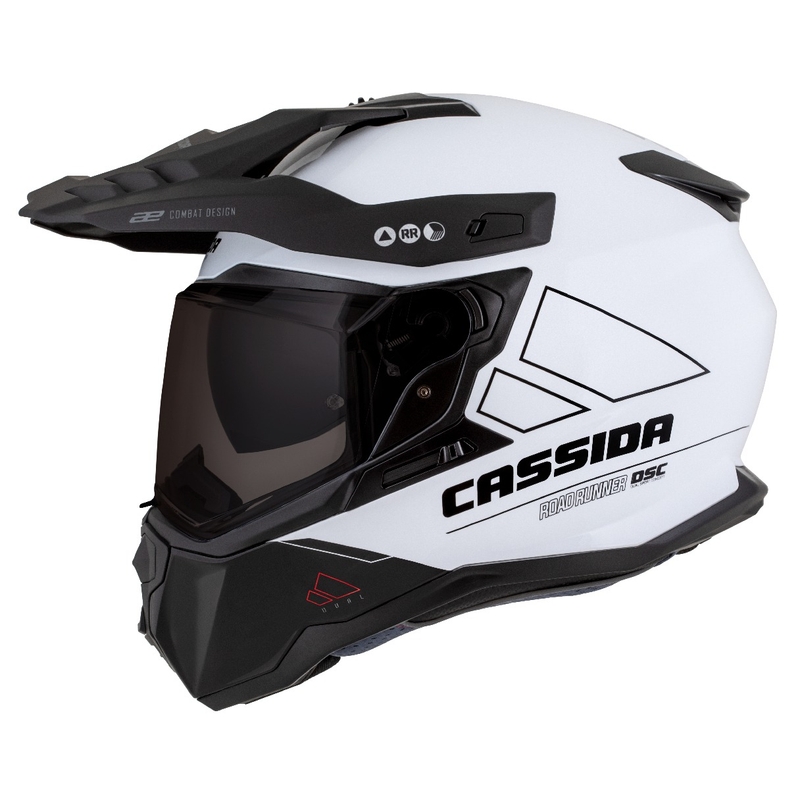 Casco enduro Cassida Road Runner Dual bianco-nero