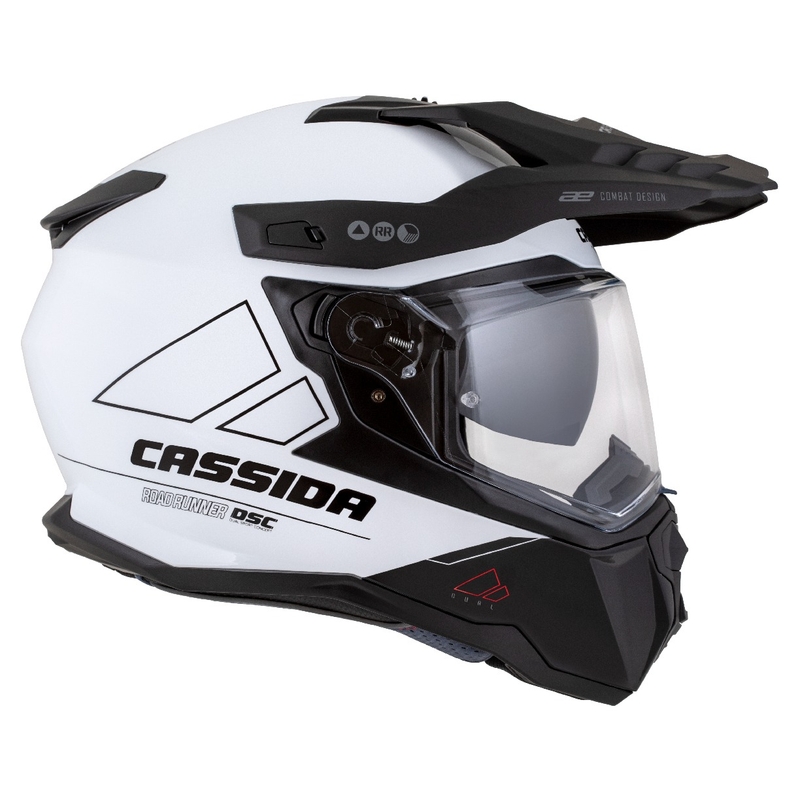 Casco enduro Cassida Road Runner Dual bianco-nero