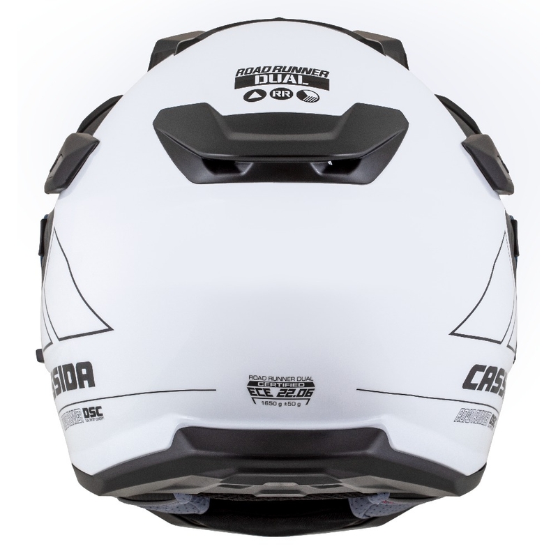 Casco enduro Cassida Road Runner Dual bianco-nero