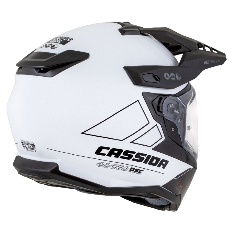Casco enduro Cassida Road Runner Dual bianco-nero