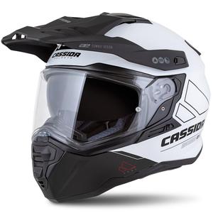 Casco enduro Cassida Road Runner Dual bianco-nero
