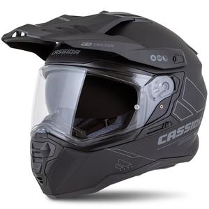Casco enduro Cassida Road Runner Dual nero opaco-grigio scuro