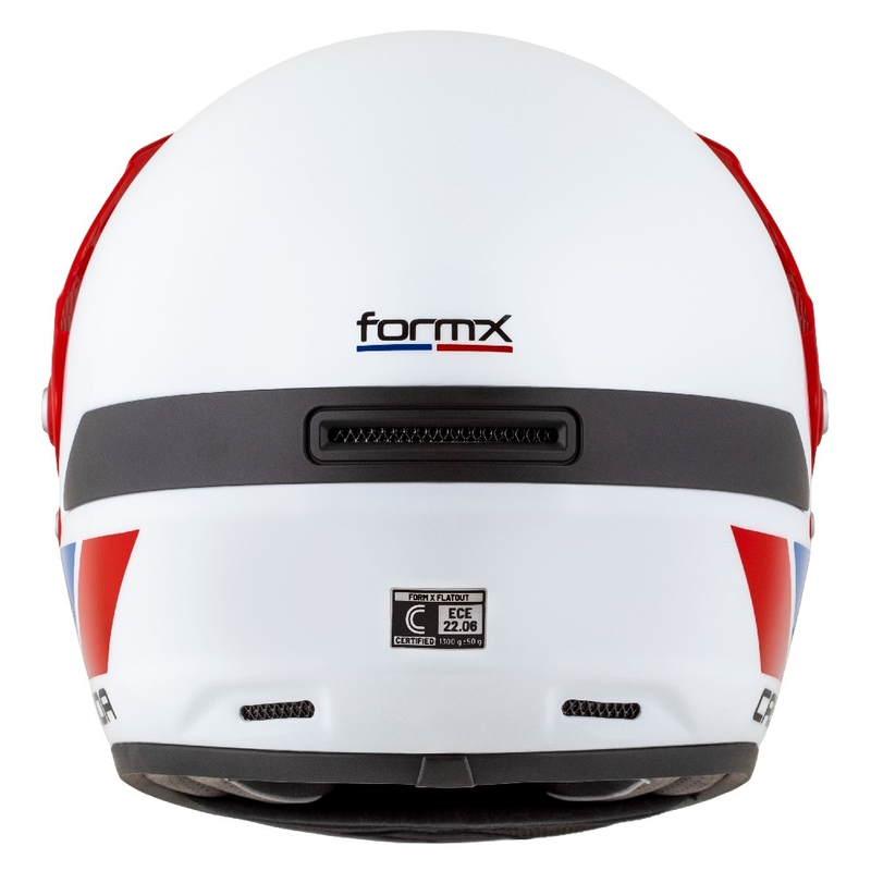 Casco enduro Cassida FormX FlatOut bianco-blu-rosso