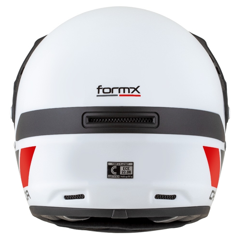 Casco enduro Cassida FormX FlatOut bianco-nero-rosso