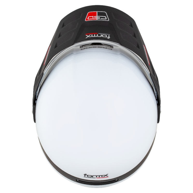 Casco enduro Cassida FormX FlatOut bianco-nero-rosso