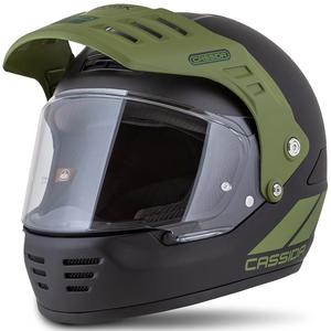 Casco enduro Cassida FormX FlatOut nero-verde opaco