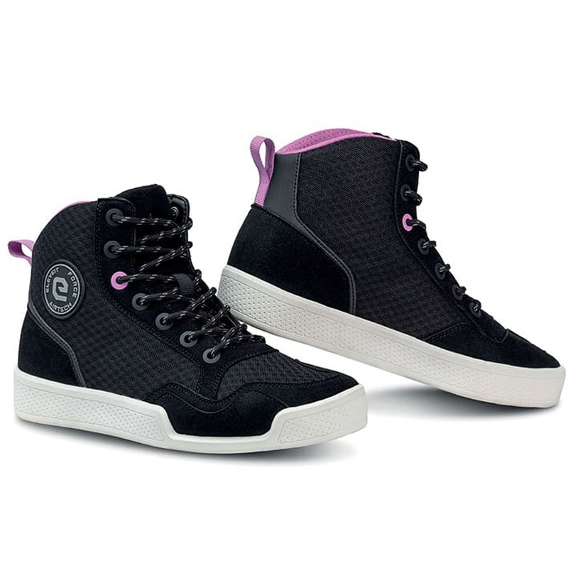 Stivali moto da donna Eleveit Force Airtech Lady nero-rosa