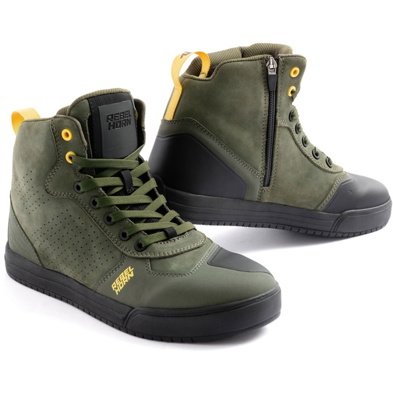 Stivali moto in pelle Rebelhorn Spike verde