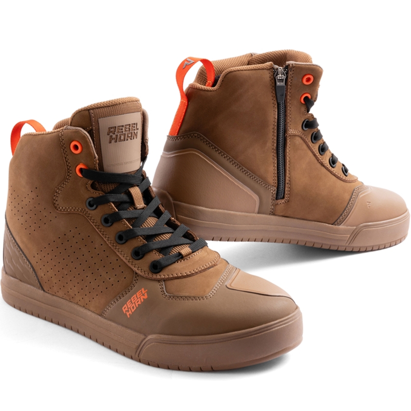 Stivali moto in pelle Rebelhorn Spike marrone