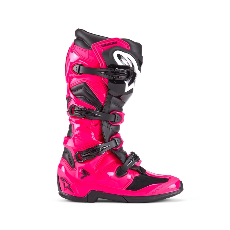 Stivali motocross Alpinestars TECH 7 rosa-nero