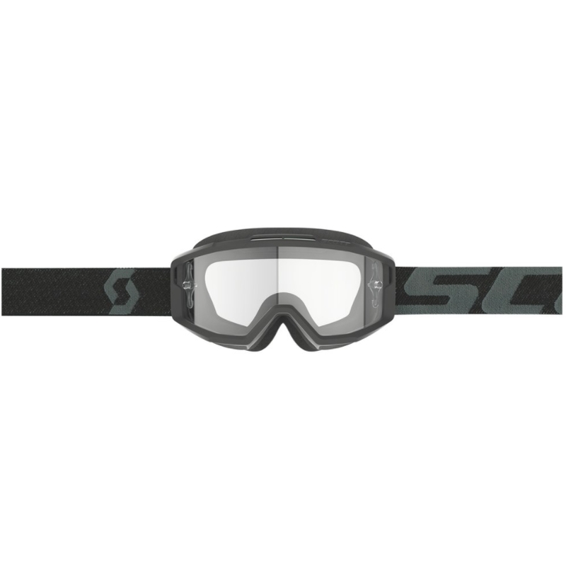 Occhiali motocross SCOTT Split OTG neri con plexiglass trasparente