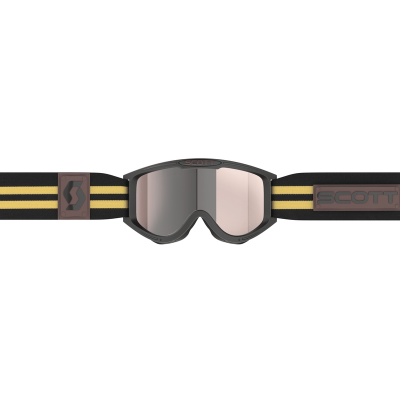 Occhiali motocross SCOTT 89X Era nero-beige con plexiglass argento