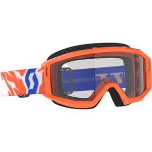 Occhiali motocross per bambini SCOTT Primal Youth arancione con plexiglass trasparente
