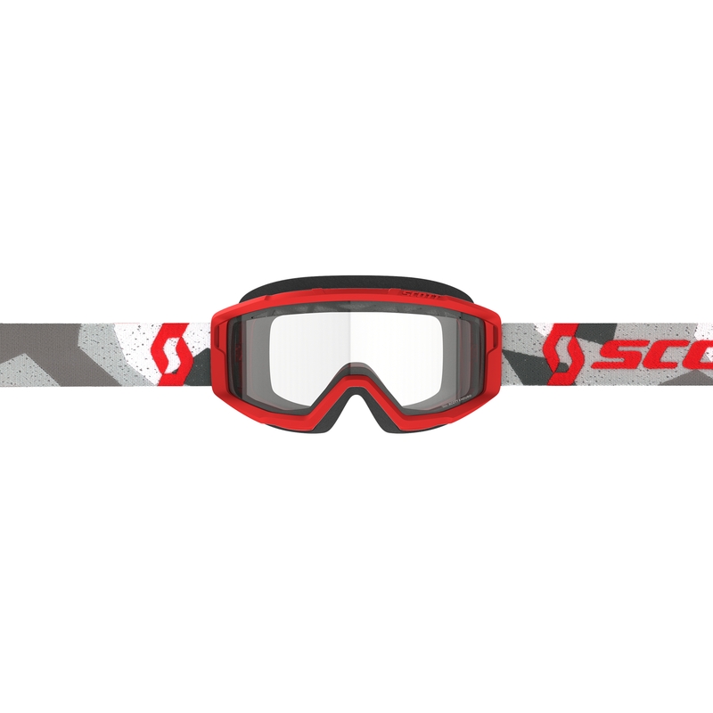 Occhiali motocross SCOTT Primal Enduro camo rosso con plexiglass trasparente Saldi