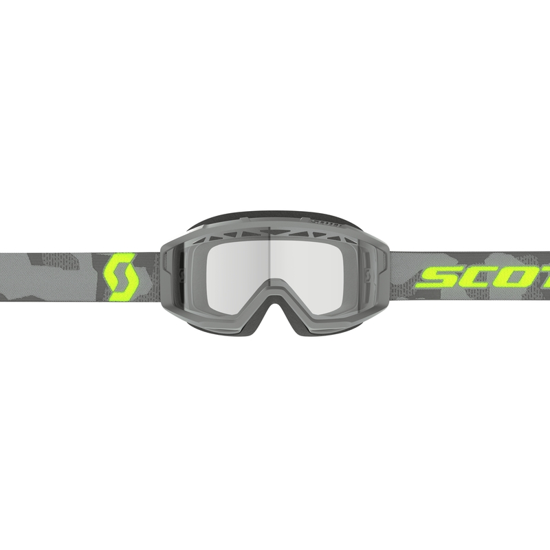 Occhiali motocross SCOTT Primal Enduro grigio-giallo fluo con plexiglass trasparente