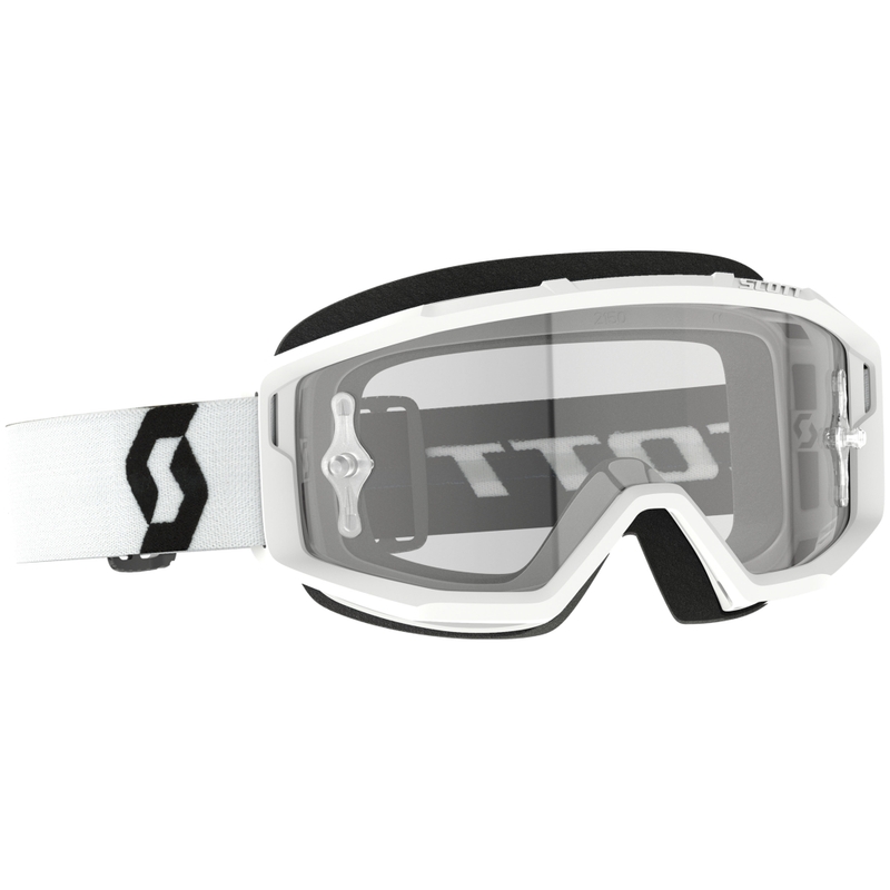 Occhiali motocross SCOTT Primal Clear bianco con plexiglass trasparente