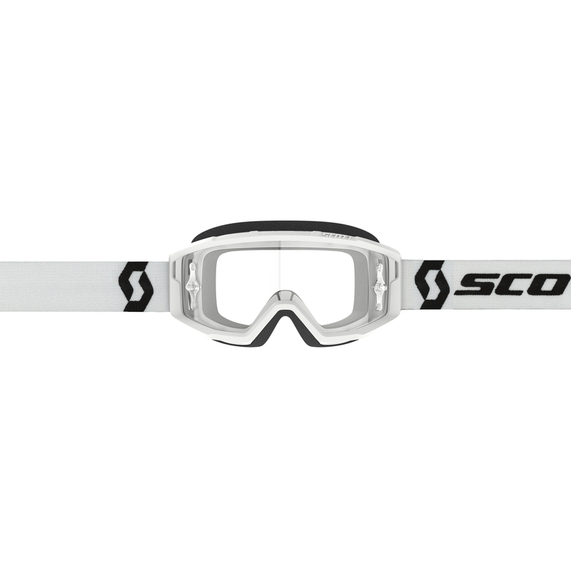 Occhiali motocross SCOTT Primal Clear bianco con plexiglass trasparente