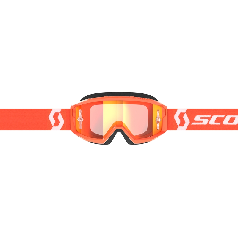 Occhiali motocross SCOTT Primal CH arancione-bianco con plexiglass arancione cromato