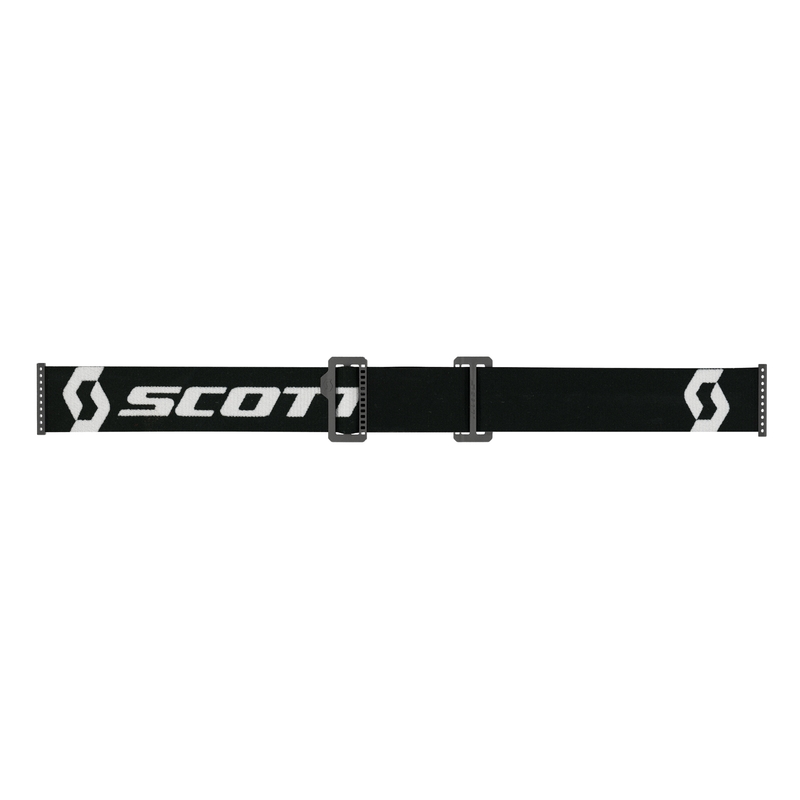 Occhiali motocross SCOTT Primal CH nero-bianco con plexiglass cromato argento