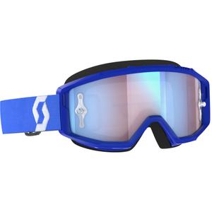 Occhiali motocross SCOTT Primal CH blu-bianco con plexiglass blu cromato