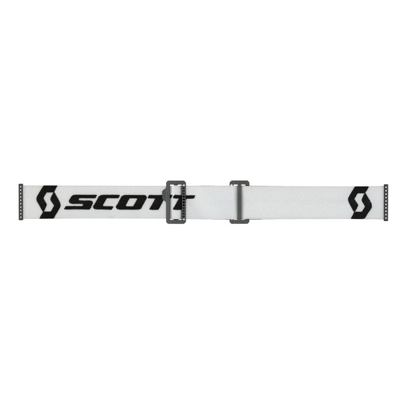 Occhiali motocross SCOTT Primal CH bianchi con plexiglass argento cromato