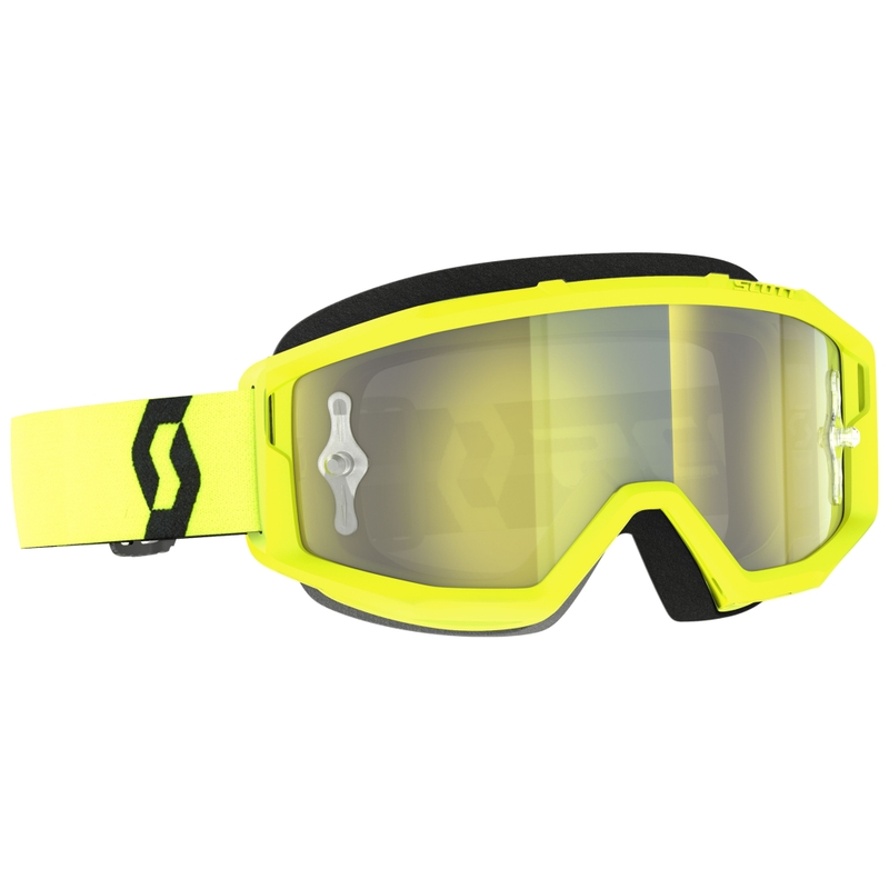 Occhiali motocross SCOTT Primal CH giallo-nero con plexiglass giallo cromato