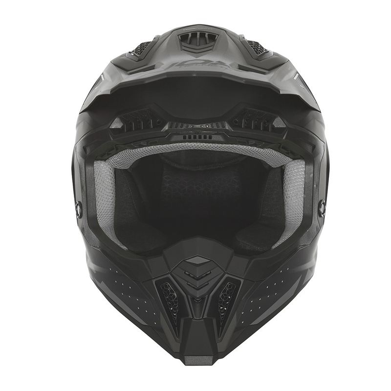 Casco motocross NOX N634 nero opaco-argento